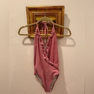 Solid & Stripe One Piece Bathing Suit